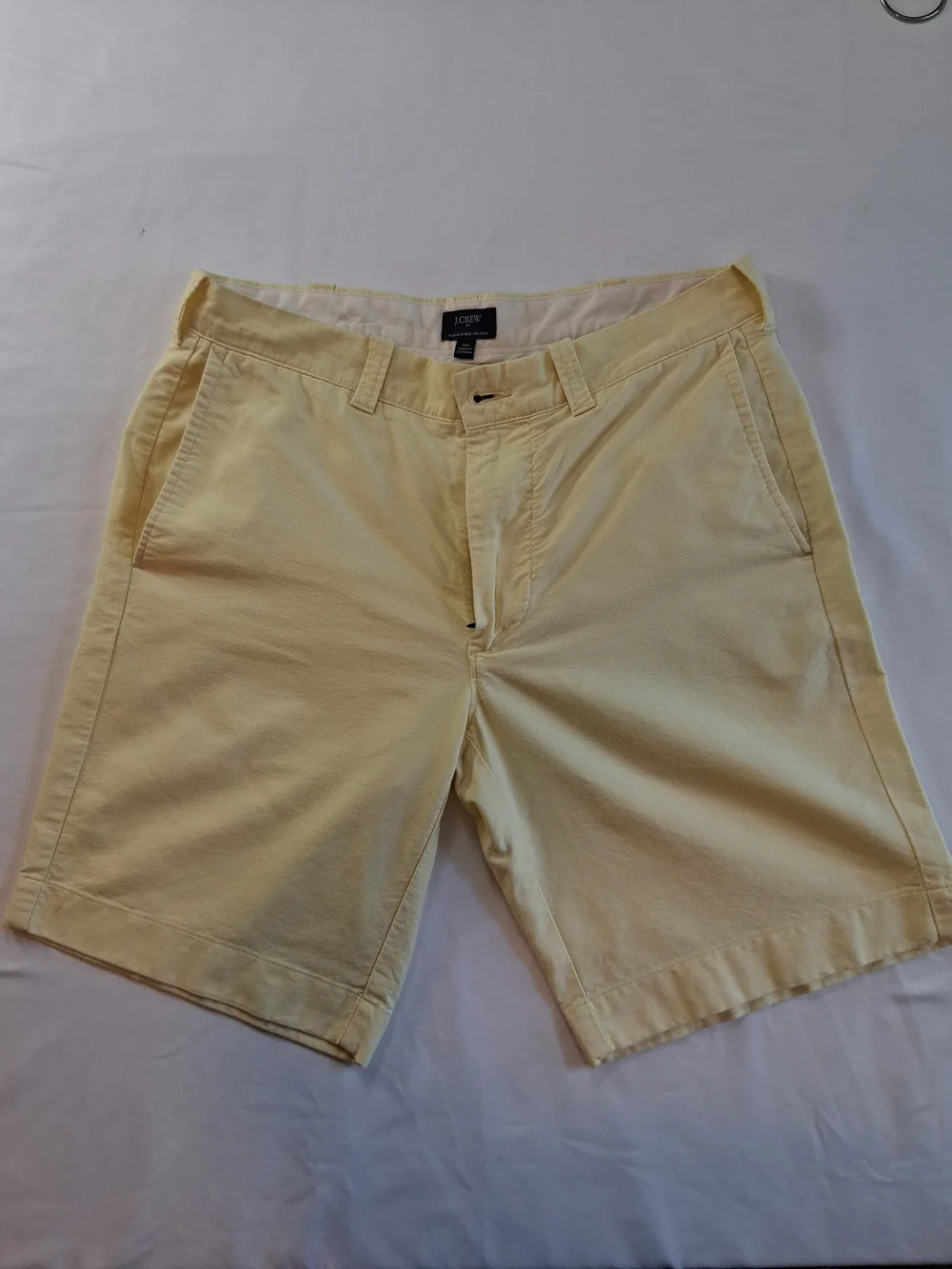 J. Crew Women's Pale Yellow Chino Bermuda Shorts
